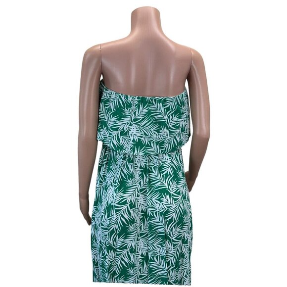 Japna Boho Tropical Strapless Maxi Sundress -Women SZ M -Tazzel Tie -Front Slits - Picture 8 of 14